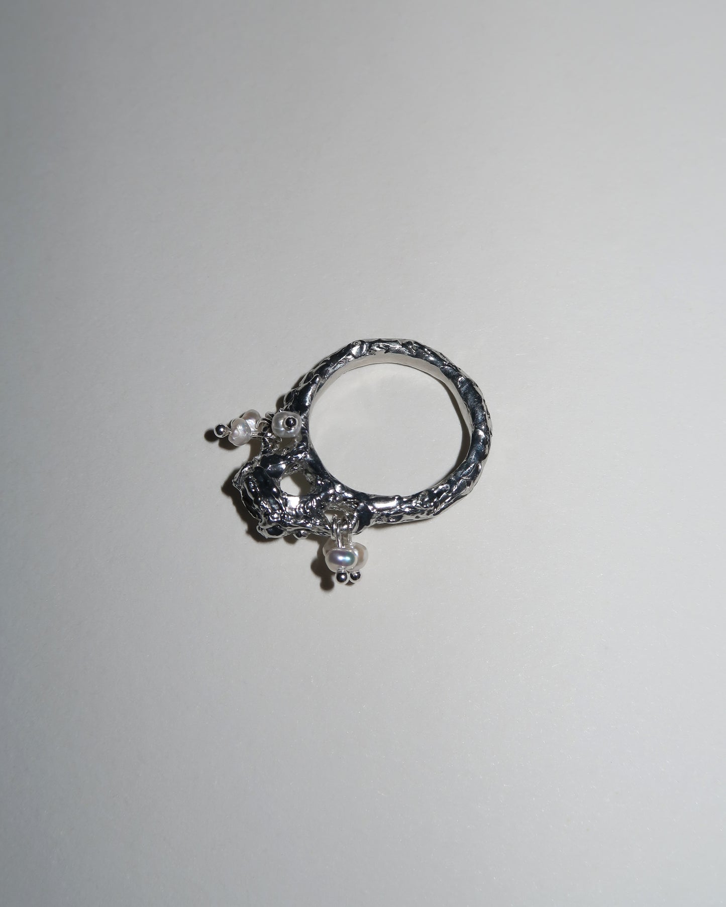 babysbreath ring - aquamarine